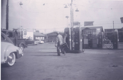 Gas station on Brooklyn Avenue, East Los Angeles, California