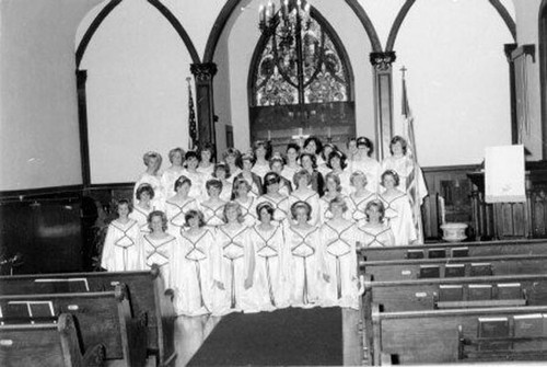 [Female choir at St. John's Methodist Church]