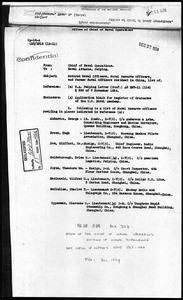 Naval Attaché. Peiping. List of retired Naval officers, Naval Reserve officers, and former Naval officers resident in China, 1934