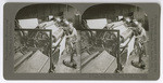 Wool 19. Shearing. Felt being sheared and brushed to remove long wool fibers. West Alhambra, Calif., 133