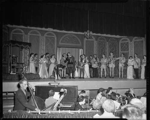 Performers in a Santa Monica Civic Opera production, Santa Monica, 1956