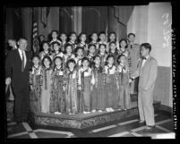 Korean American children's chorus in Los Angeles, Calif., circa 1954
