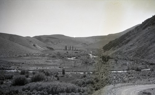 Elbow Ranch on Walker River and ruins of Stage Station, Highway 3C, Lyon County, Nevada, SV-952a View 1
