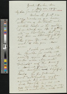 William Dean Howells, letter, 1917-07-20, to Hamlin Garland