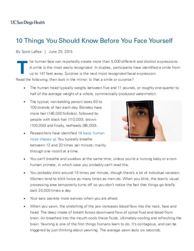 10 Things You Should Know Before You Face Yourself