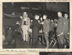 M.H. De Young presenting medals to Boy Scouts.