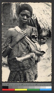 Woman holding young child, Congo, ca.1920-1940