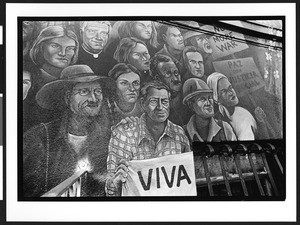 Detail of Mural of Cesar Chavez and others, the Mission District, San Francisco, California, 2002