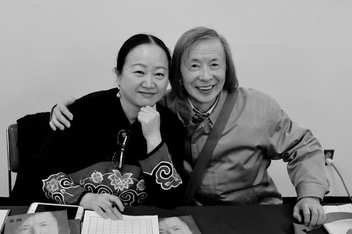 Zhang Ling and Huang Xiang at Chinese poetry event in Queens, NY