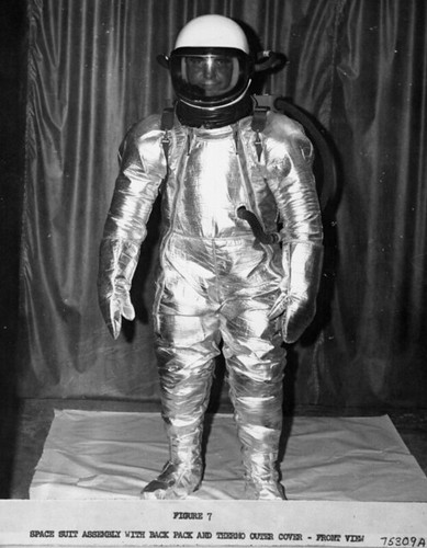 Spacesuit Assembly---Additional Information:Spacesuit Assembly; with backpack/thermocover ;---Date:09/27/1961