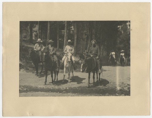 James Howard and others on horseback, Guadalajara, Jalisco