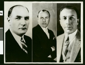 Major Albert Warner, J.L. Warner and H.M. Warner, 1928