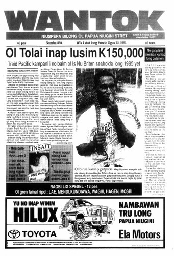 Wantok Niuspepa--Issue No. 0894 (August 22, 1991)
