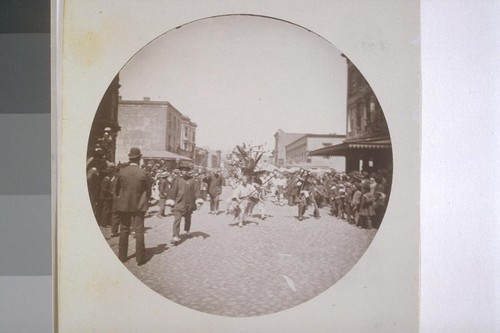 Chinese celebration, Chinatown, Stockton St., 1896