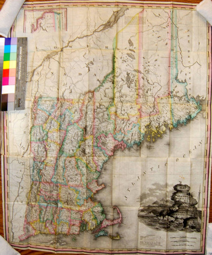 Map of the States of Maine, New Hampshire, Vermont, Massachusetts, Connecticut, Rhode Island