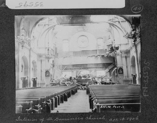 Interior of St. Dominic's Church. Apr. 18, 1906