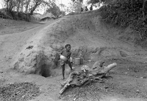 Girl gathering water, San Basilio de Palenque, 1977