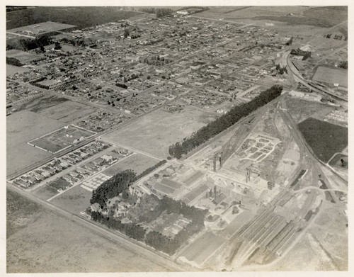Aerial View of Oxnard Sugar Beet Factory Looking Northwest