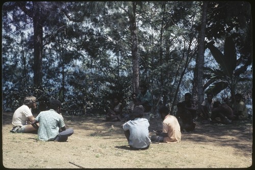 Local court case, mediated by president of Jimi River Local Government Council, Yingwai, Edwin Cook (l) observes