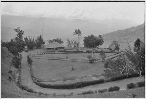 Tabibuga patrol post: government building and parade grounds with flag pole