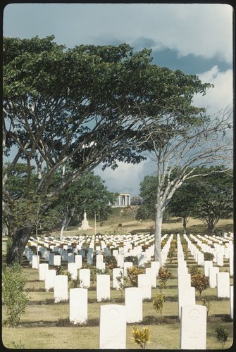 Graves at Bomana War Cemetery near Port Moresby, Papua New Guinea