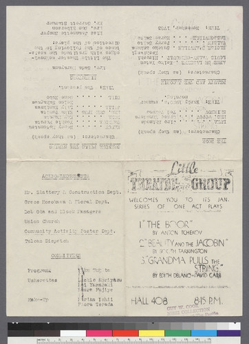 Little Theater Group program (1-27-43)