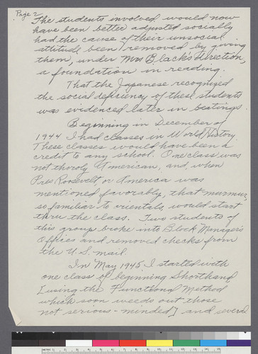 Lisle, Leda R. Soc. Stud. (1-4-46) [handwritten; 5 l.]