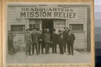 Mayor Jas. Ralph Jr., in the Center with the White Hat or next to Father Crowley of the Youths Directory and on the end with his hands back of him is Judge Matt T. Sullivan. April 18/06