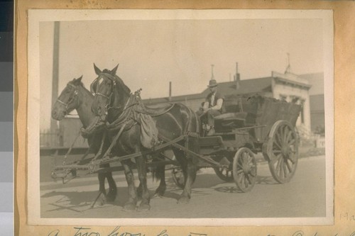 A two horse coal wagon on Oakdale Ave. near 3rd St. April 5/28