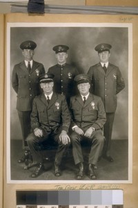 Top Row, L. to R.: April 1/31. Emil J. Dutil - Jas. E. Gleeson, Frank P. Allen. Seated L. to R.: Capt. Chas. Goff, Geo. Mildahn