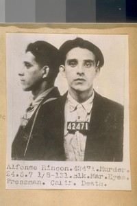 Alfonse Rincon.42471.Murder. 24.5.7 -131.Blk.Mar.Eyes.Pressman.Calif.Death. Willie Adams and Alfonso Rincon were hung at San Quentin October 8-1926. Partners in death as