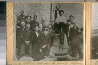 Removing an Old Fire Bell from the ruins of the home of the Exempt Fire Co. on Brenham Place at