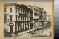 North West cor. Calif. & Montgomery in 1866, not destroyed by the fire of April 18/06