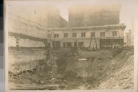 Where the 2nd Lick House stood and what is left of it in the rear. March 1926. (The While-I-Store building is part of the Lick House.)