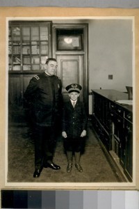 Chief of Police D.J. O'Brien and Boy Chief Donald Bryer, Boys' Week, April 28th to May 4th, 1924