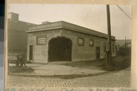 The old Last Chance Saloon N. W. corner Bryant and Main St. Built about 1886 when the Bay came up to the front door of the saloon,. Taken Nov. 29/24