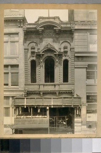 412-Montgomery St. East side bet. Calif. & Sacramento St. This building was built in 1865 and later taken down in June 1924