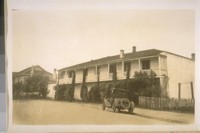 Old adobe casa. Built about 1836 [crossed out] on Polk St. near [Pearl?] St. Monterey Calif. Jany. 1929. Built by Mr. Amesti, about 1827 or 28