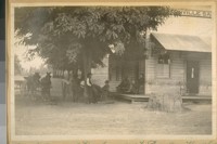 Our team waiting for us at Laytonville. Old Bill Mitchel with the beard at the tree. 1910