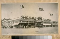 The White House, N.W. cor. Bush & Van Ness Ave. in 1907 after the Great Earthquake & Fire of April 18/06. Opening Day at the White House. R.J. Waters & Co