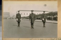 L. to R.: Capt. Lemon - Chief D.J. O'Brien & Capt. H. Gleeson. Annual Parade & Review, S.F.P.D. [San Francisco Police Dept.]. Oct. 27/23