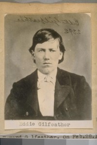 Edward Gilfeather. On Feb.28.1874. was sent to the County Jail chg.Robbery, with Doran, McCall and Kennedy, On Oct. 27.1874.sent to