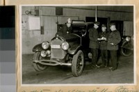 Battalion Chief Chas. Molloy. Retiring from the S.F.F. [San Francisco Fire] Dept. June 30/26. Receiving a Gold Watch from the Dept. through First Ass. Chief. Thos. Murphy