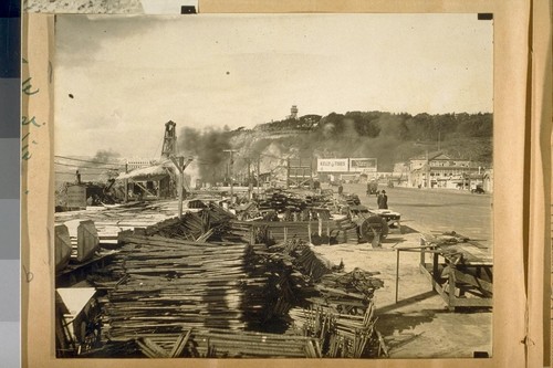 2nd section of the Sea Wall and Esplanade below the Cliff House. See the snow on the hills in Marin Co. Jany 30/22