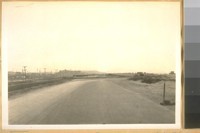 South on the Great Highway from opposite Storty [?] Roberts. When this photo was taken the street was closed for repairs. Sept. 1928