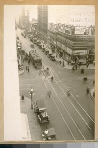 Elevated view east on Sutter St. from Powell St
