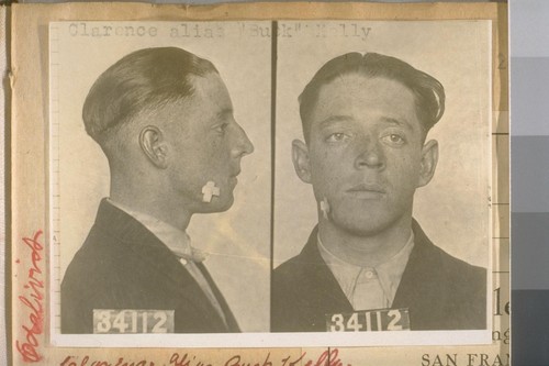 Clarence Kelly. alias Ray Ellison. Buck Kelly. SQ No. 44926. 5.11.1928 ...