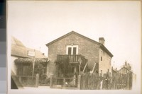 This is the first brick building built in Calif. on the south side of [Decatin?] St. near Pacific. Built in 1847 at Monterey, Calif. Photo taken Jany. 1929