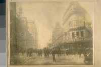 A double photo of Market & Post St. in 1890
