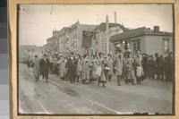 P.P.I. [Panama-Pacific International] Exposition Opening Day. [Parade on street ouside the fair.]